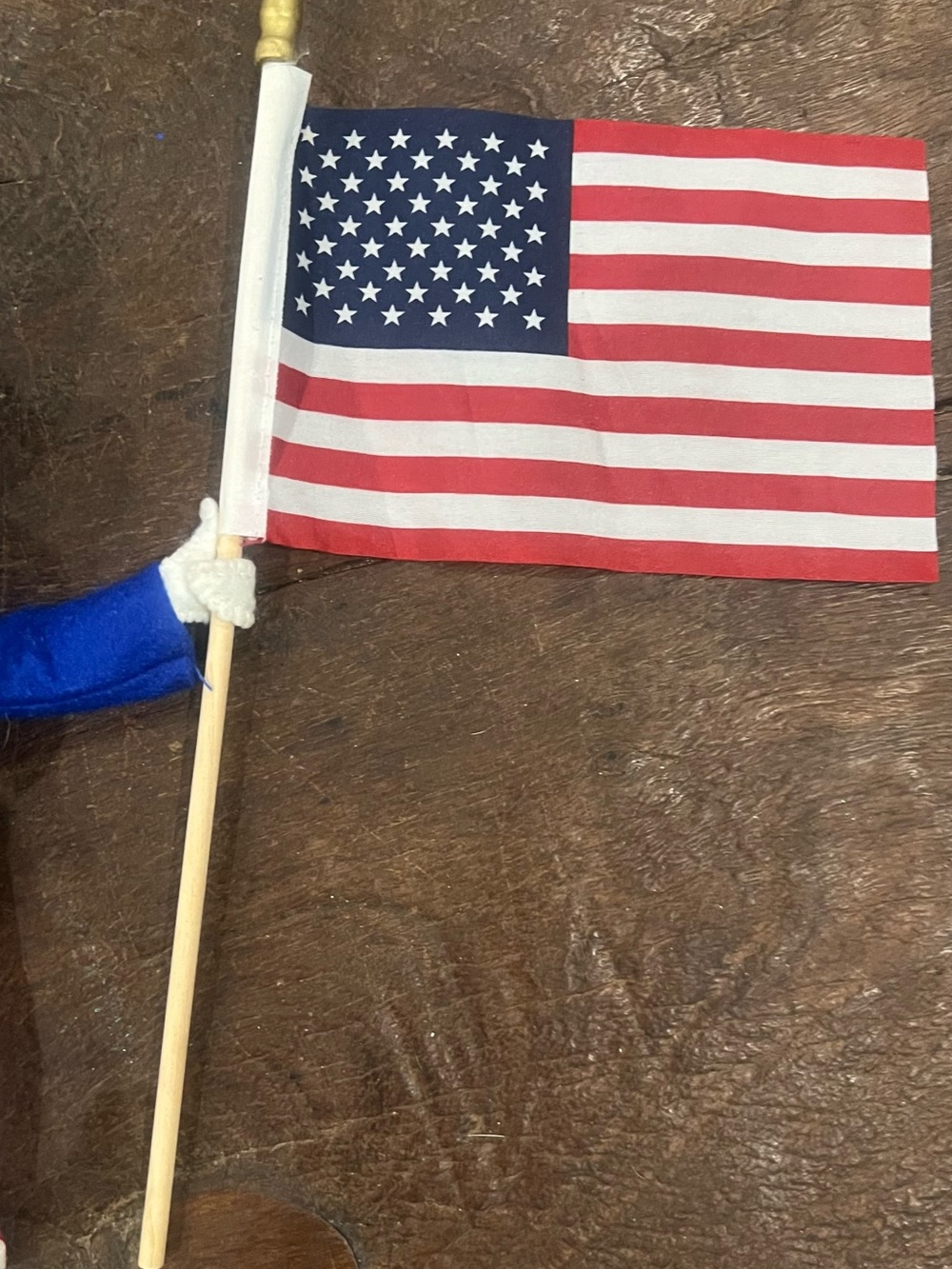 Annalee Patriotic Doll in Blue, Red, and White with Flag 9”. - Picture 4 of 4